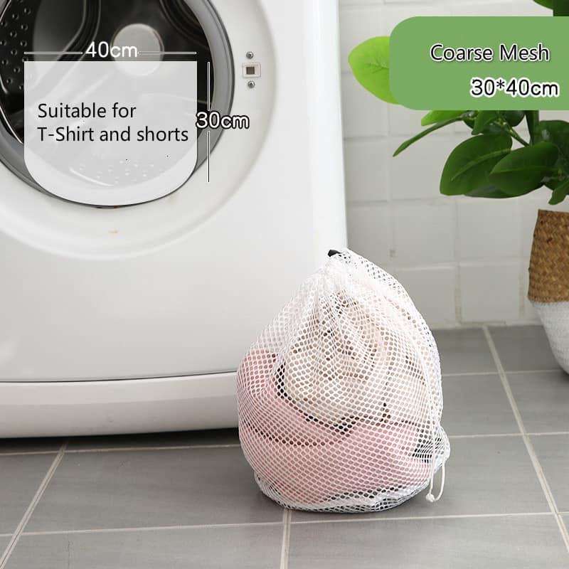 4 Size Large Fine Mesh Laundry Bag Washing Net Mesh with Lockable Drawstring Clothes