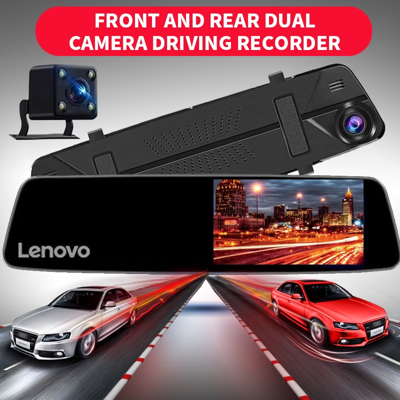 Lenovo Car Camera Driving Recorder Rearview Mirror Car Video
