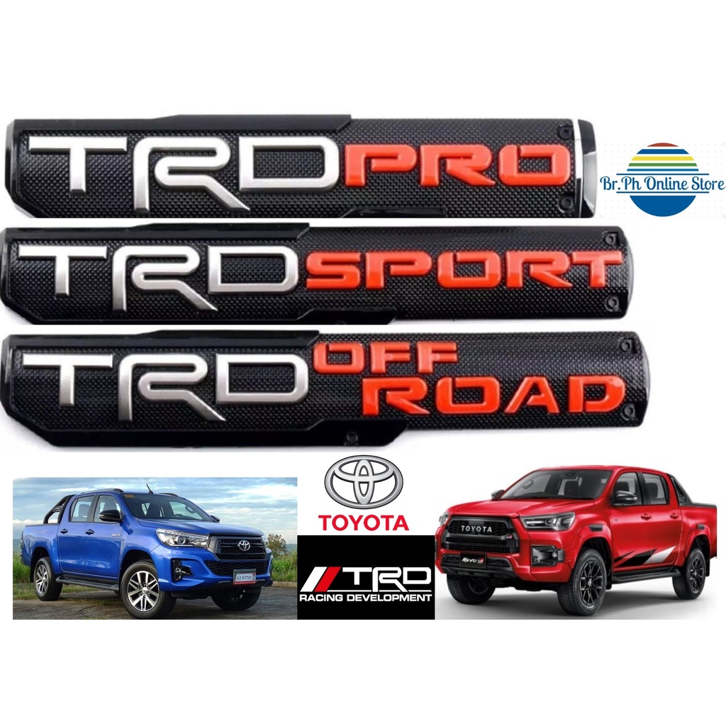 TRD OFF ROAD Car 3D Emblem For Toyota Hilux, Conquest, Revo, Fortuner TRDPRO/TRD SPORT/TRD OFF