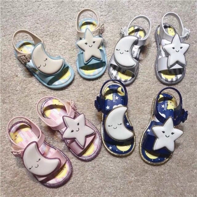 New mini melissa Star moon baby shoes soft bottom jelly shoes girls sandals