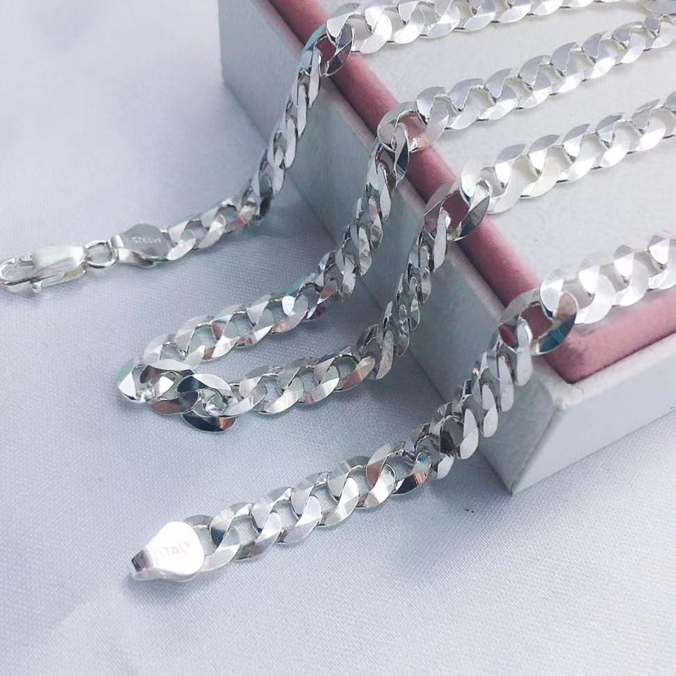 NVM FRNCH 925 Sterling Silver Italian Style Silver Color Men's Necklace FRJ30711-811-A - Mérida main image 0