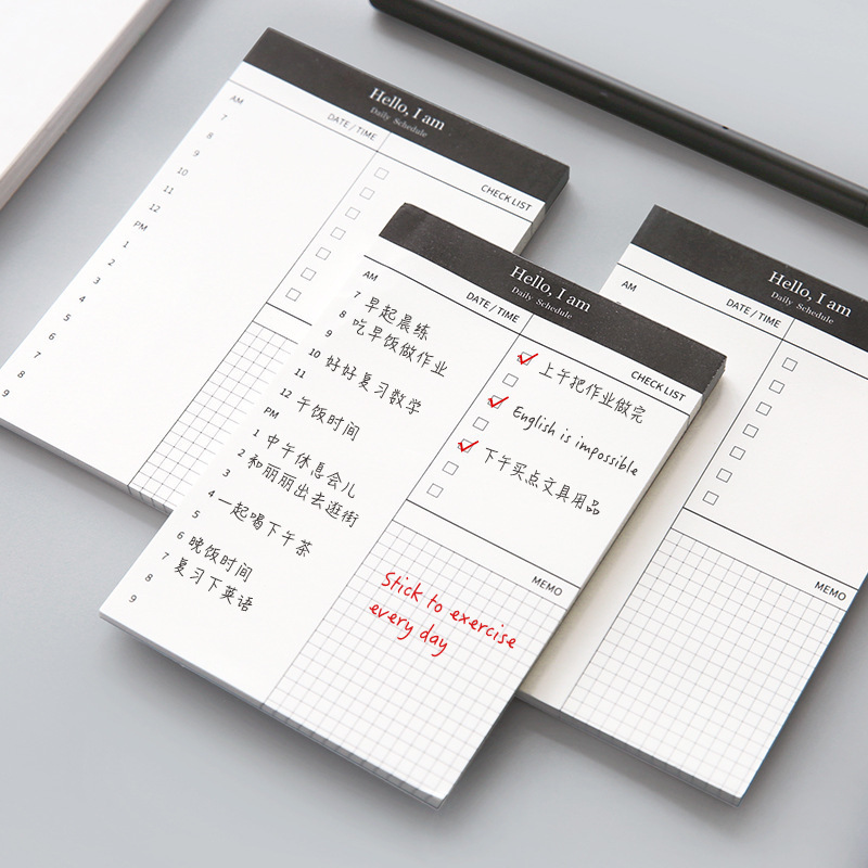 Desktop Daily Notebook Check List 12.4 X 8.5 cm 50 Sheets 80 GSM 2024 ...