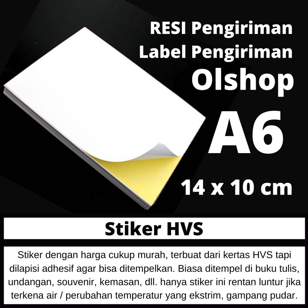 [100] Hvs A6 matte doff Sticker Paper | Shopee Philippines