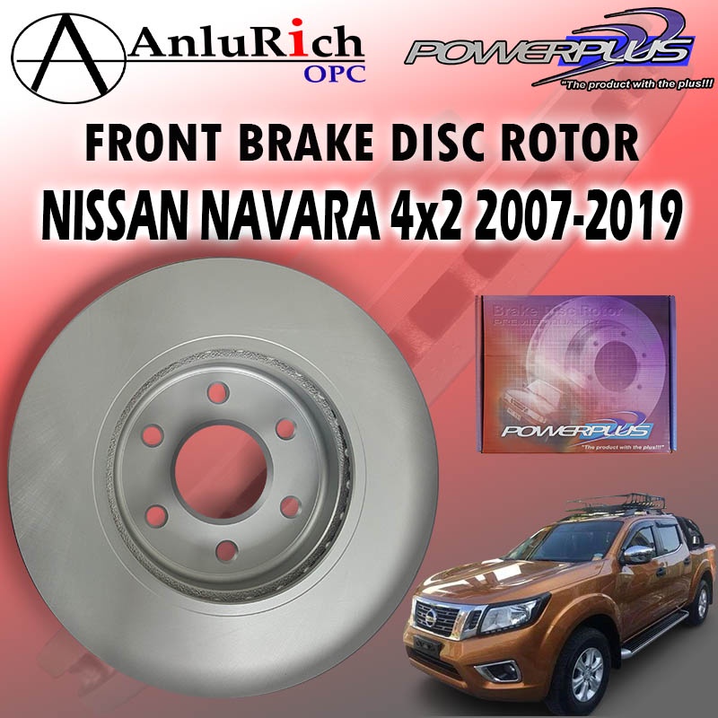 Front Brake Disc Rotor for Nissan Navara 4x2 2007-2019 Powerplus PRD ...