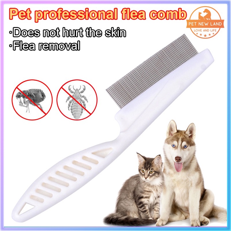 Dog cat flea comb Pet hair comb stainless steel needle fur comb ...