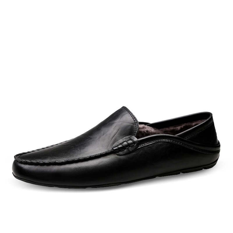 【ready Stock】mens Genuine Leather Loafers Male Casual Leather Shoes Doug Boat Leather Driving 4633