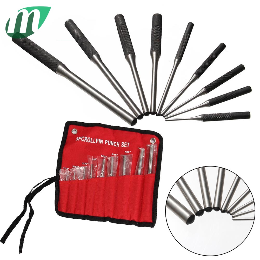 9Pcs Roll Pin Punch Set Tools Kit Great for Pistol Building Shopee