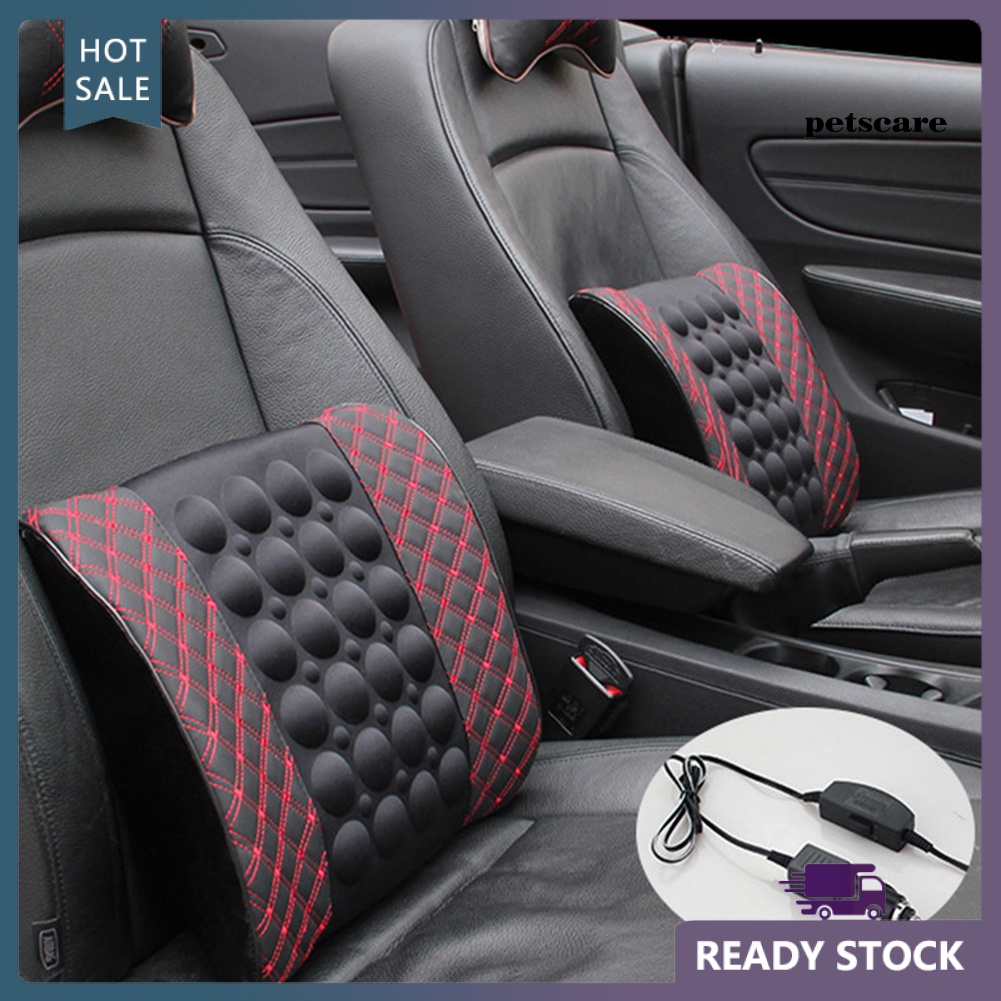 QCA Adjustable Electric Massage Car Seat Soft Waist Lumbar Support Pillow Cushion Shopee Philippines