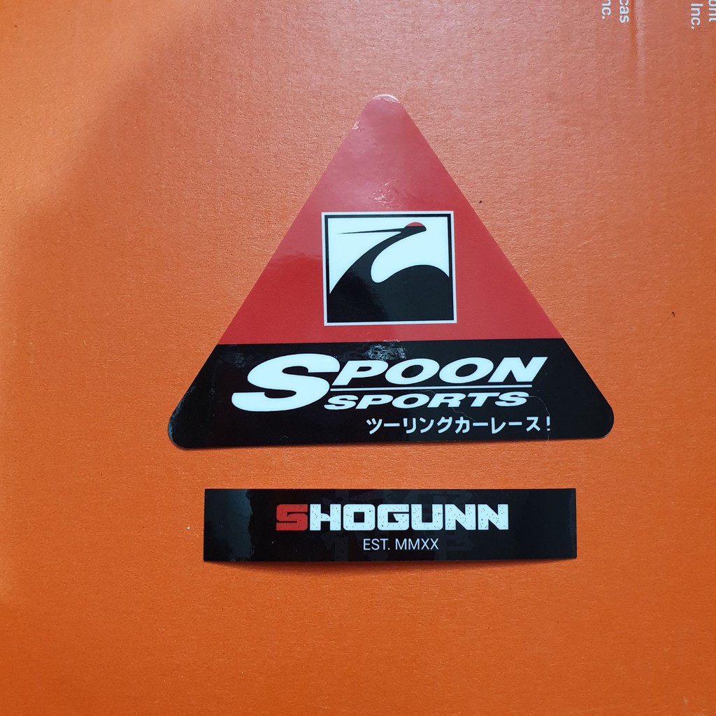 SPOON Sports Honda Racing Logo Laminated Vinyl Stickers | Shopee ...