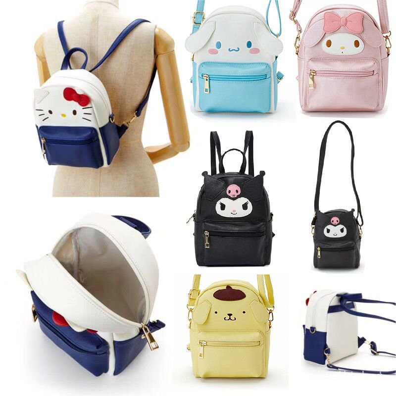 Women Mini Backpack Cute Hello Kitty My Melody Pompompurin Kuromi ...