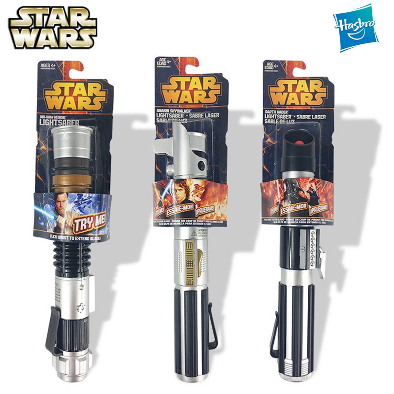 Hasbro Star Wars Force Awakening retractable Lightsaber Darth Vader Anakin collection No