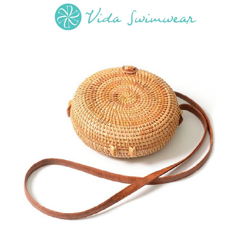 Rattan Sling Bag Straw Bag Authentic Bali Rattan Beach Bag | Shopee ...