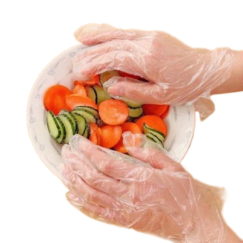 2021 HOT100 Pcs/50 Pairs Disposable Plastic Gloves Food Handling Safety