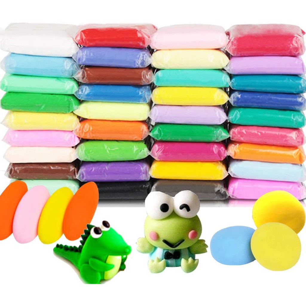 24 pcs Air Dry Clay with Tools, Lightweight Clay for Slime Clay