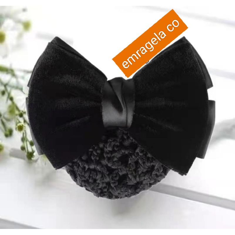 Boknay Hair Clip Net Gamuza Velvet Black Hair Accessories Women’s Hair ...