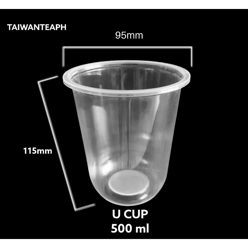 Plastic Cup U Pp Cup 95 Mm Disposable Plastic Cupsmilk Tea Cupsjuice Cups Boba Milk Tea Cup 6299