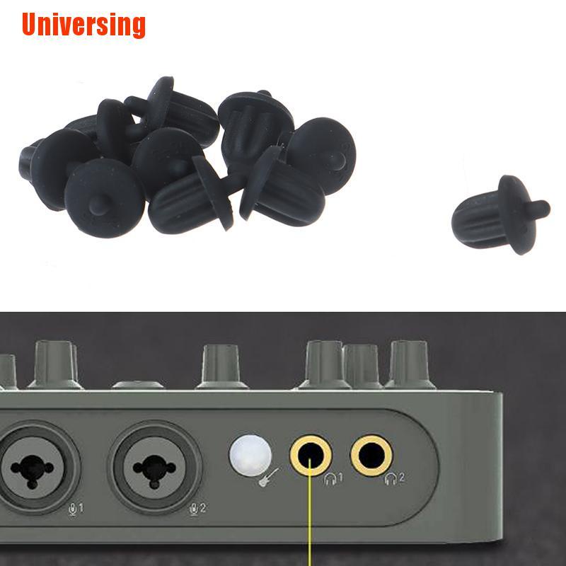 [Universing] 10Pcs Black Rubber 6.35Mm Audio Jack Pc Dvd Microphone ...
