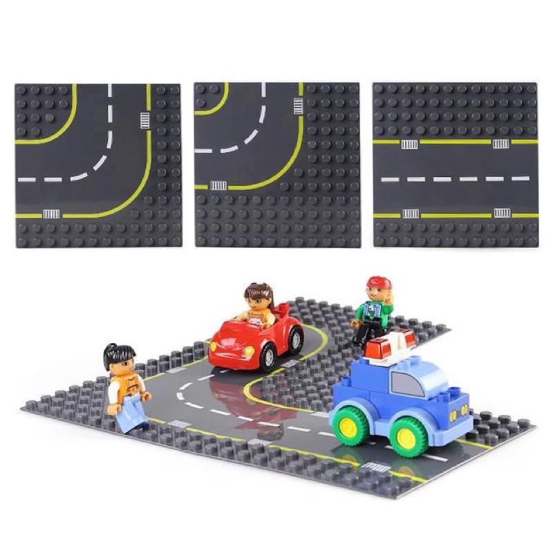 Large Particles City Road Street Baseplate Straight Curve Building Blocks Duplo Compatible Bricks Base Plate Children Toys Shopee Philippines