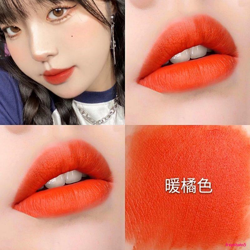 Orange lipstick store matte