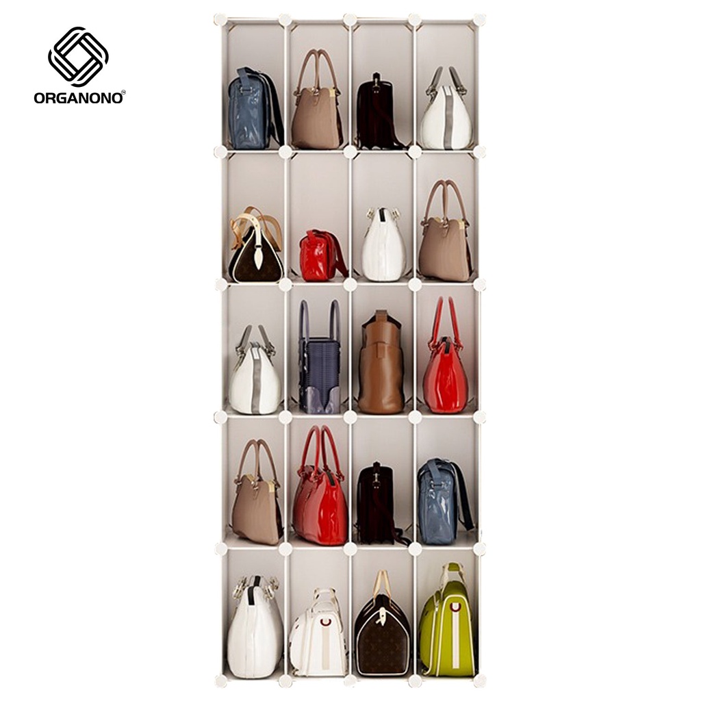 ORGANONO DIY Wardrobe Partition Bag Storage Cabinet Layer Shelf jmTA