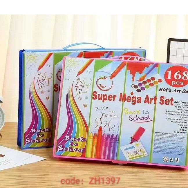 168 pcs. Kids Super Mega Art Coloring Set