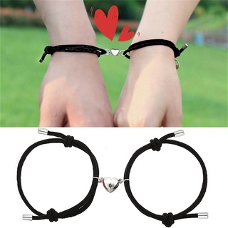 Voq New Magnetic Clasp Bracelet Bangle Lucky Red String Bracelets for Couple Valentine's Day