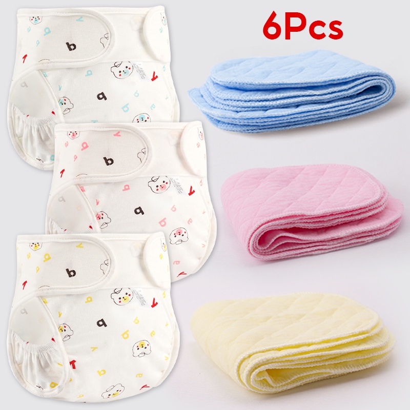 6Pcs Newborn Diapers for Babies Cotton Diapers Buy One Get Five