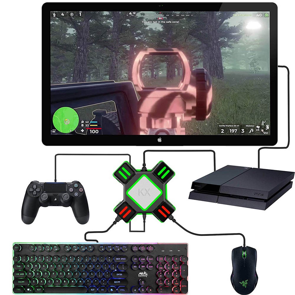KX Adapter Mouse Keyboard Type-c Converter For Switch Xbox PS4 PS3 ...