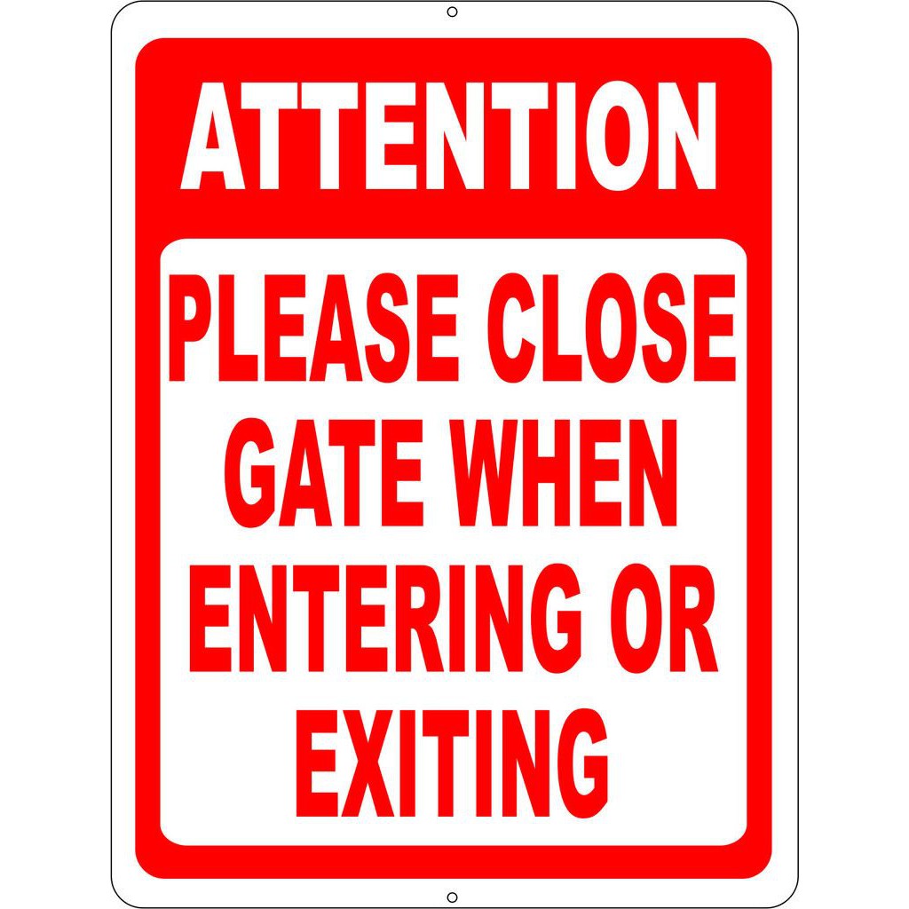 Keep Gate Closed, Keep Door Closed Signage (Laminated A4 size) | Shopee ...