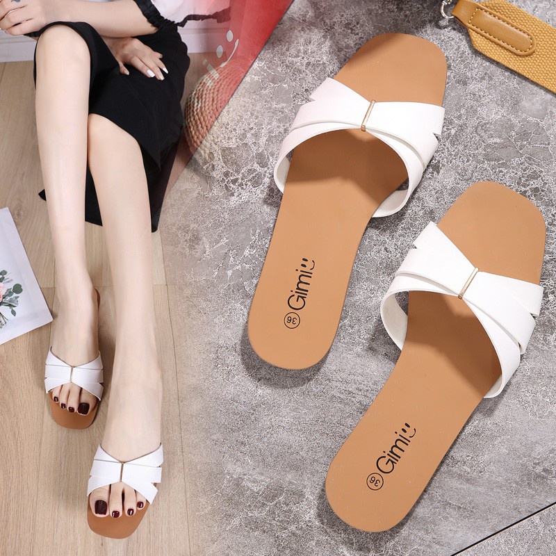 Flat clearance sandals shopee