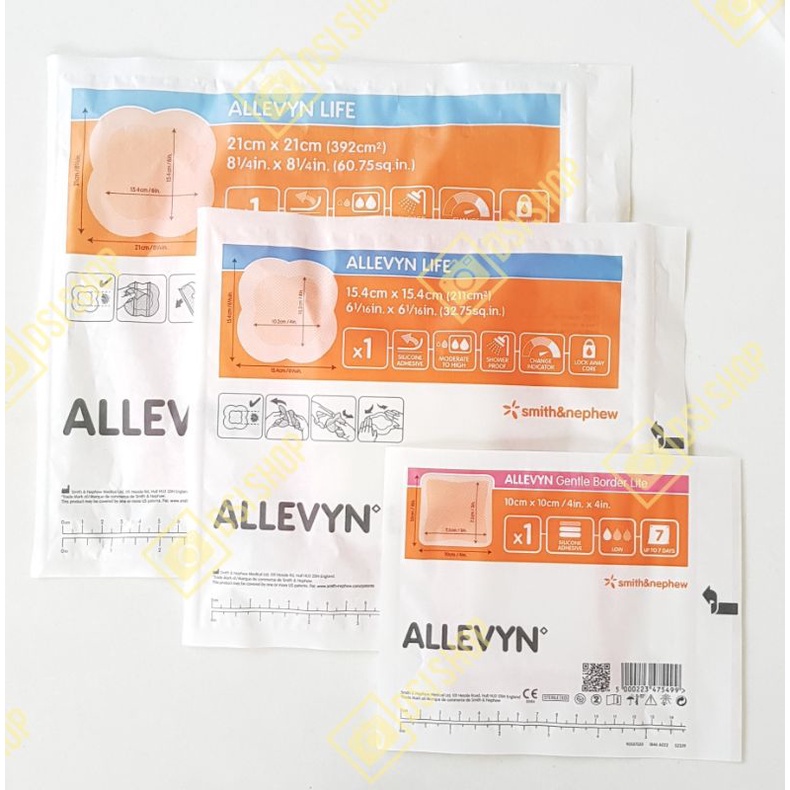 Allevyn Gentle Border Lite Butterfly Life Wound Patch Foam Dressing Bed