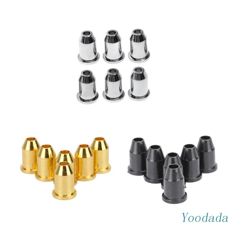 Tooyful 6Pcs Through Body Electric Guitar String Mounting Ferrules Bushing Guita