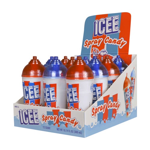 Koko's Icee Spray Candy in Cherry and Blue Raspberry sold per piece