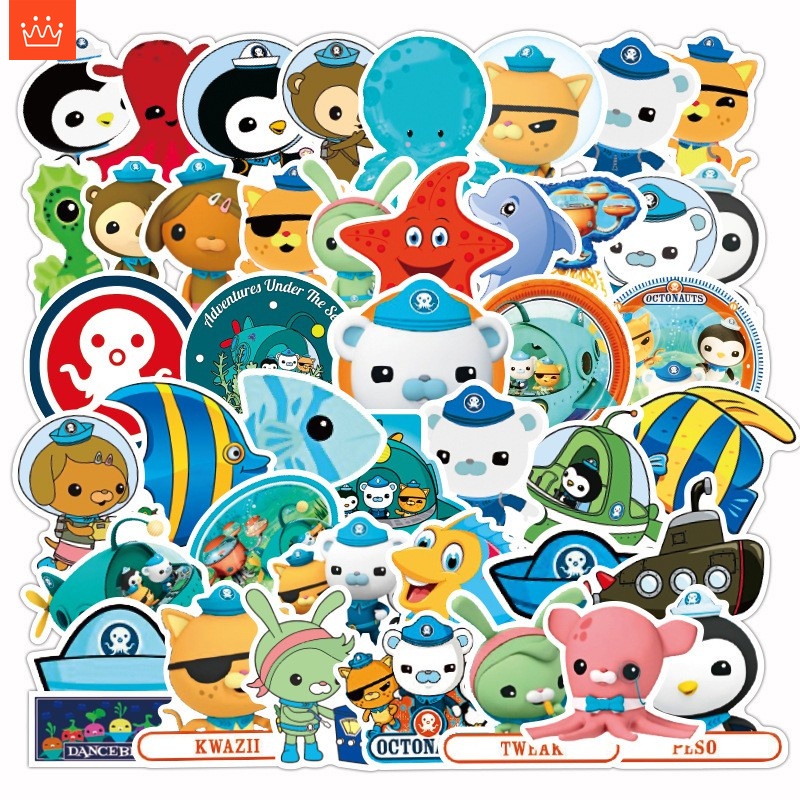 J· The Octonauts Cartoon Waterproof Graffiti Stickers Pack, 50 pcs/pack ...