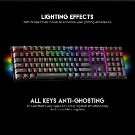 Fantech MAXFIT 108 Gaming RGB Mechanical Keyboard Support Macro Anti-ghosting Detachable TypeC MK855 | Central Juan IT Solutions