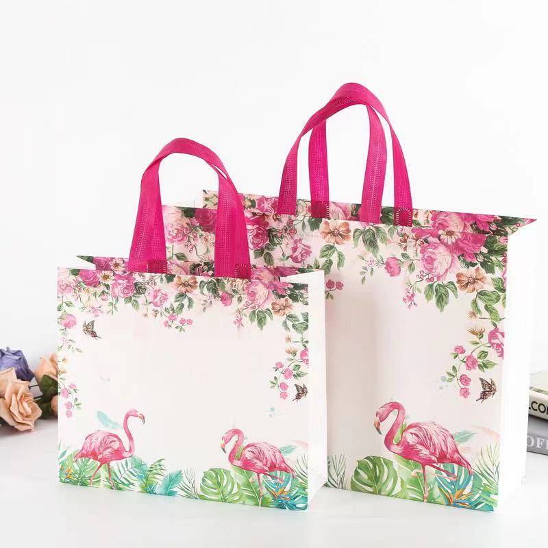 [Spot] Coated Eco-friendly Bags Non-woven Clothing Tote Bags Advertising  Bags Shopping Bags Large Capacity