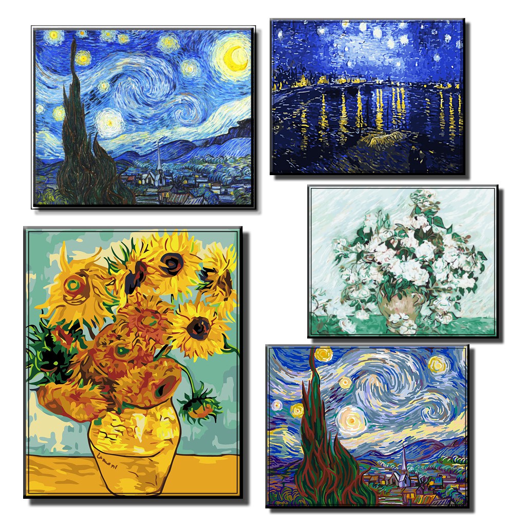 40*50cm DIY Digital Oil Painting Paint By Numbers on Canvas Van gogh A ...