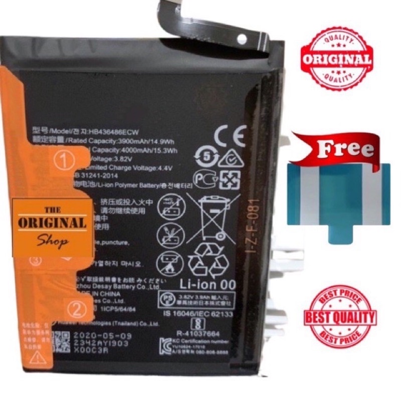 Batteria sostitutiva agli ioni di litio HB436486ECW, compatibile con Huawei P20 Pro/Mate 10 Pro Nova 2i Honor 9i RNE-L01/02/03 RNE-L21 Huawei G10 Plus