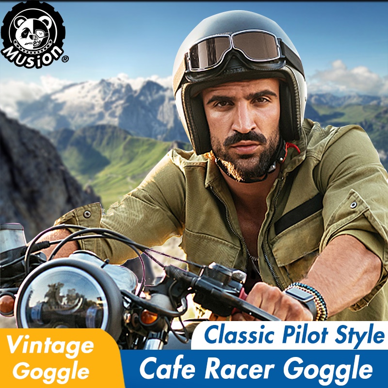 Pilot style best sale motorcycle helmet