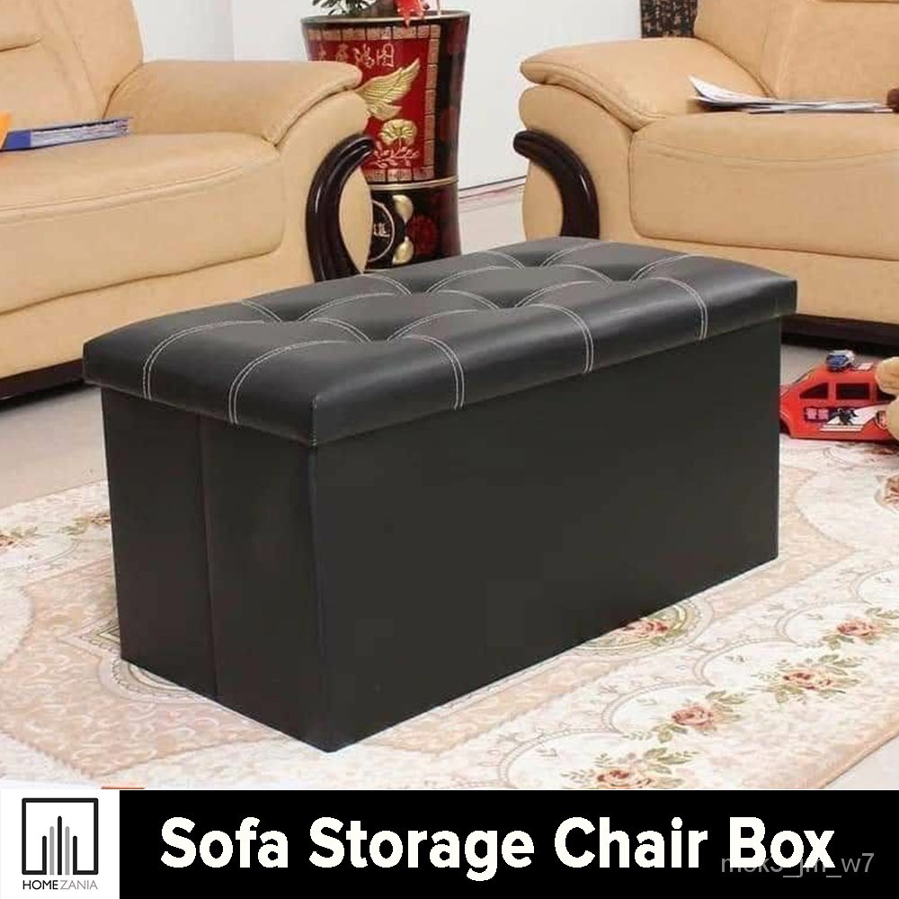 Ottoman Rectangular Sofa Storage Stool Sit Sofa Folding Box Chair