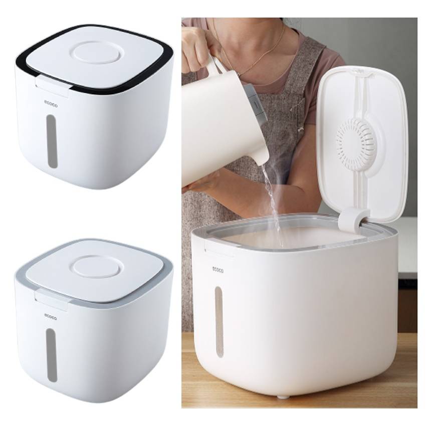 ECOCO Rice Dispenser 10KG/5KG Rice Storage Box Food Dispenser Home ...