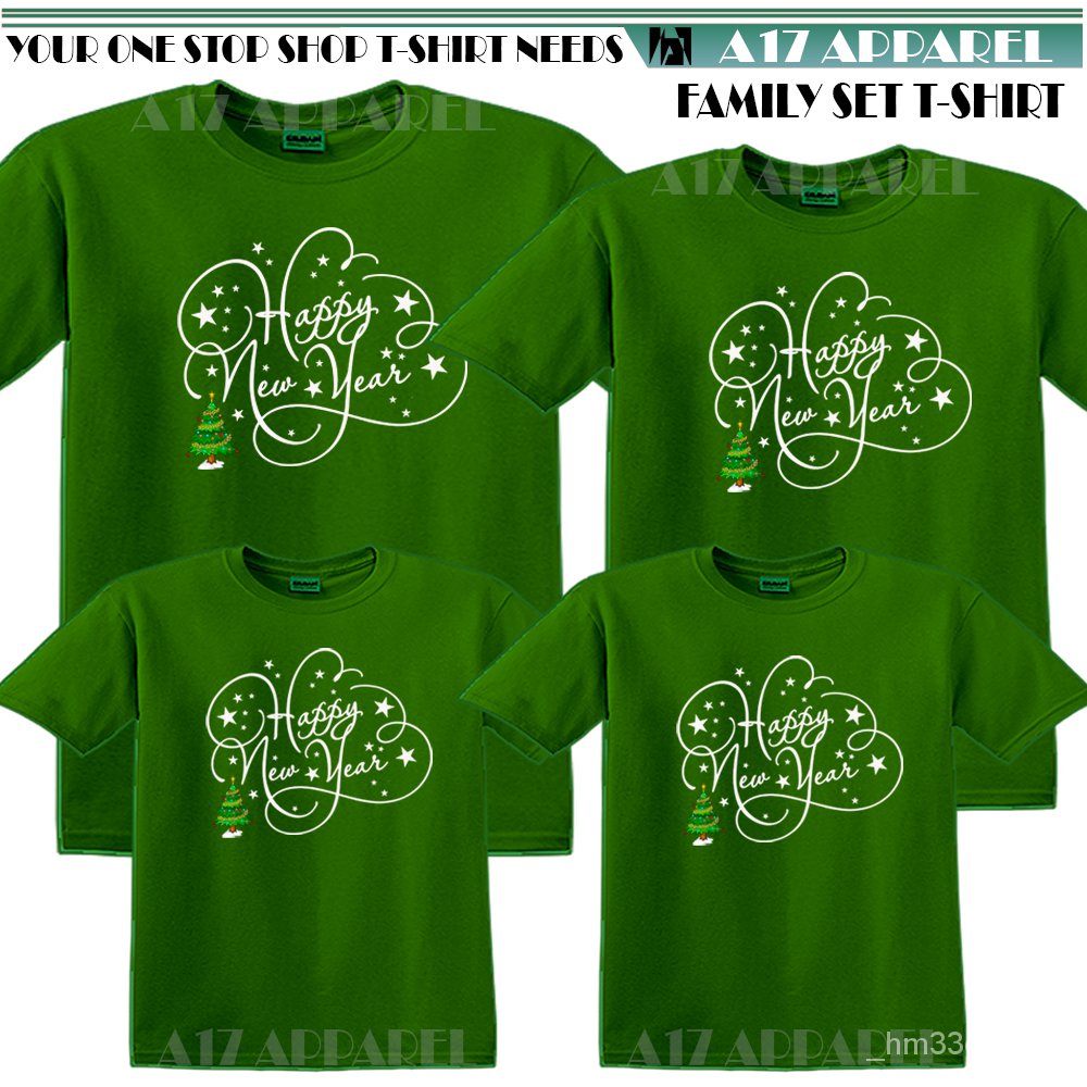 Couple Family Shirt for 4 - New Year Graphic Design Print Family Set T ...