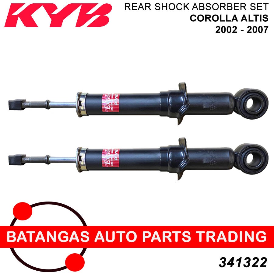 KYB REAR SHOCK ABSORBER (SET) Toyota Corolla Altis 2002-2007 Part No ...
