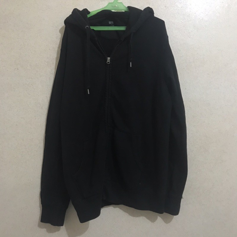 UNIQLO black oversized hoodie | Shopee Philippines