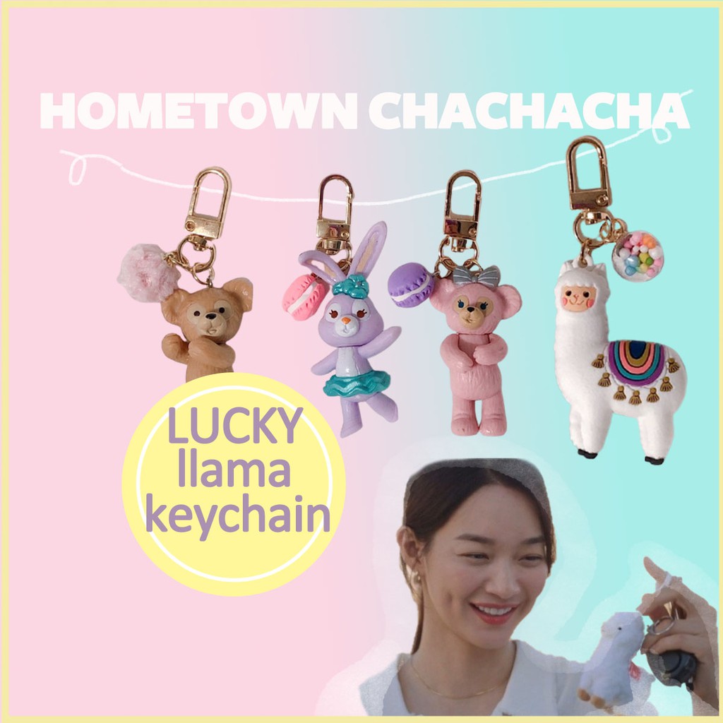 hometown chachacha lucky llama 4 type cute key chain Plush Doll