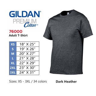 GILDAN Premium Cotton 76000 Adult T-Shirt (Black)