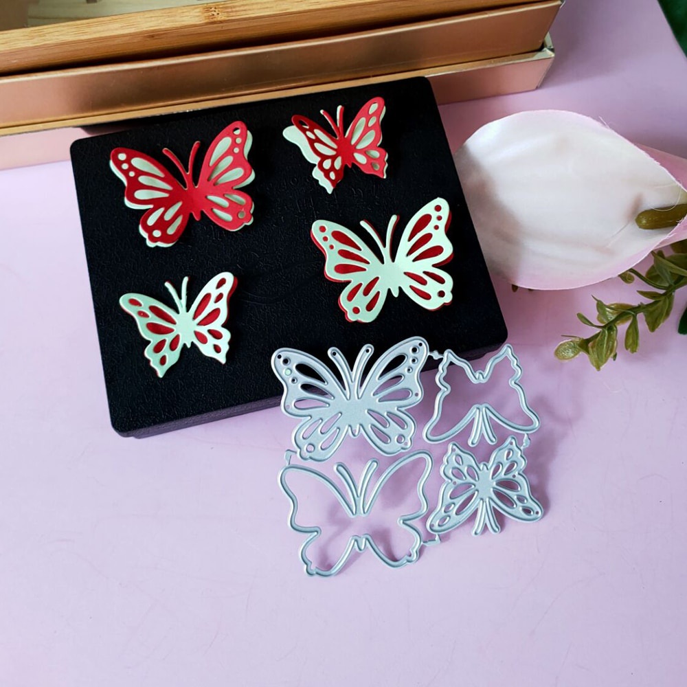 4PCS Butterfly Metal Die Cutting Dies Stencils DIY Scrapbooking Album ...