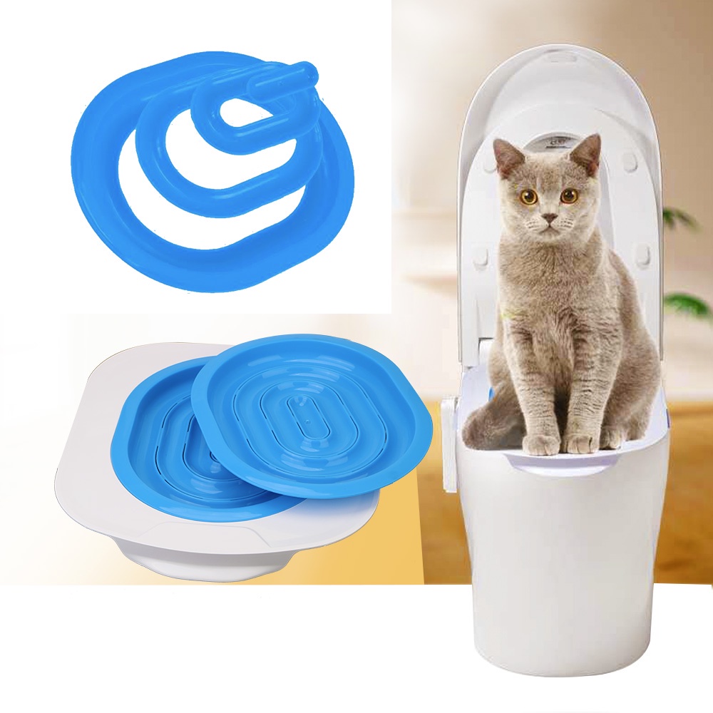 Cat Toilet Trainer Pet Clean Plastic Toilet Training Kit Pet Kitten ...