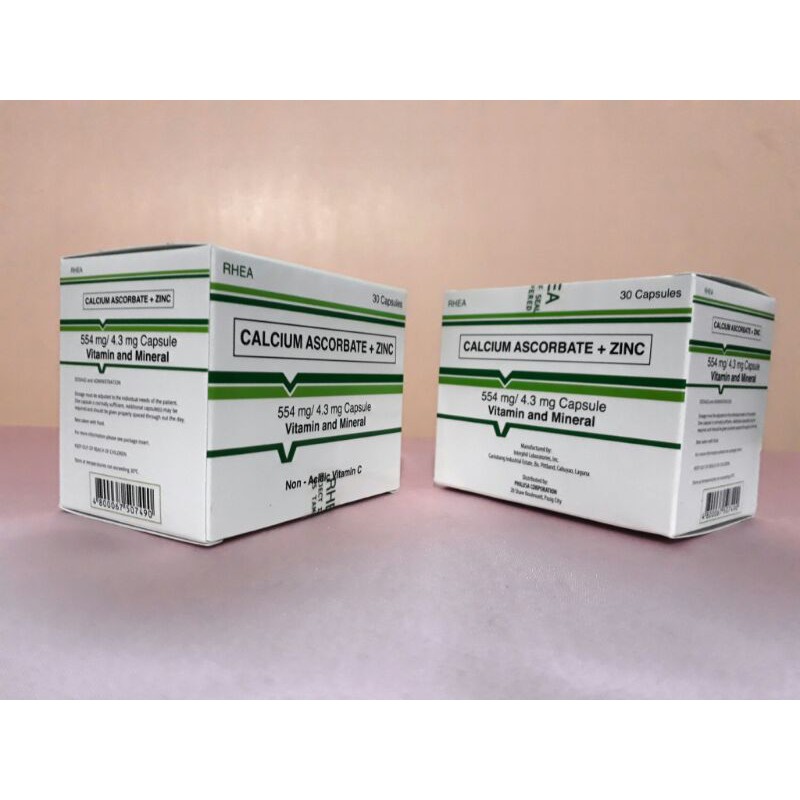 Rhea Calcium Ascorbate + Zinc (Vit. C + Zinc) Shopee Philippines