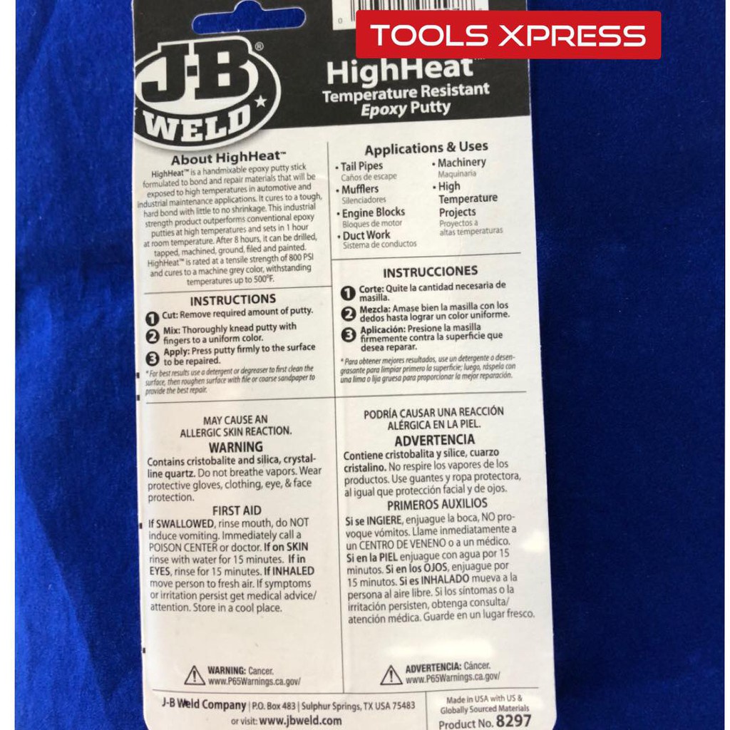 epoxy JB Weld High Heat Temperature Resistant Epoxy Putty Shopee